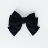thick layered black bow