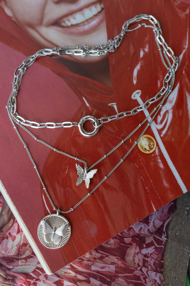 three layered necklace