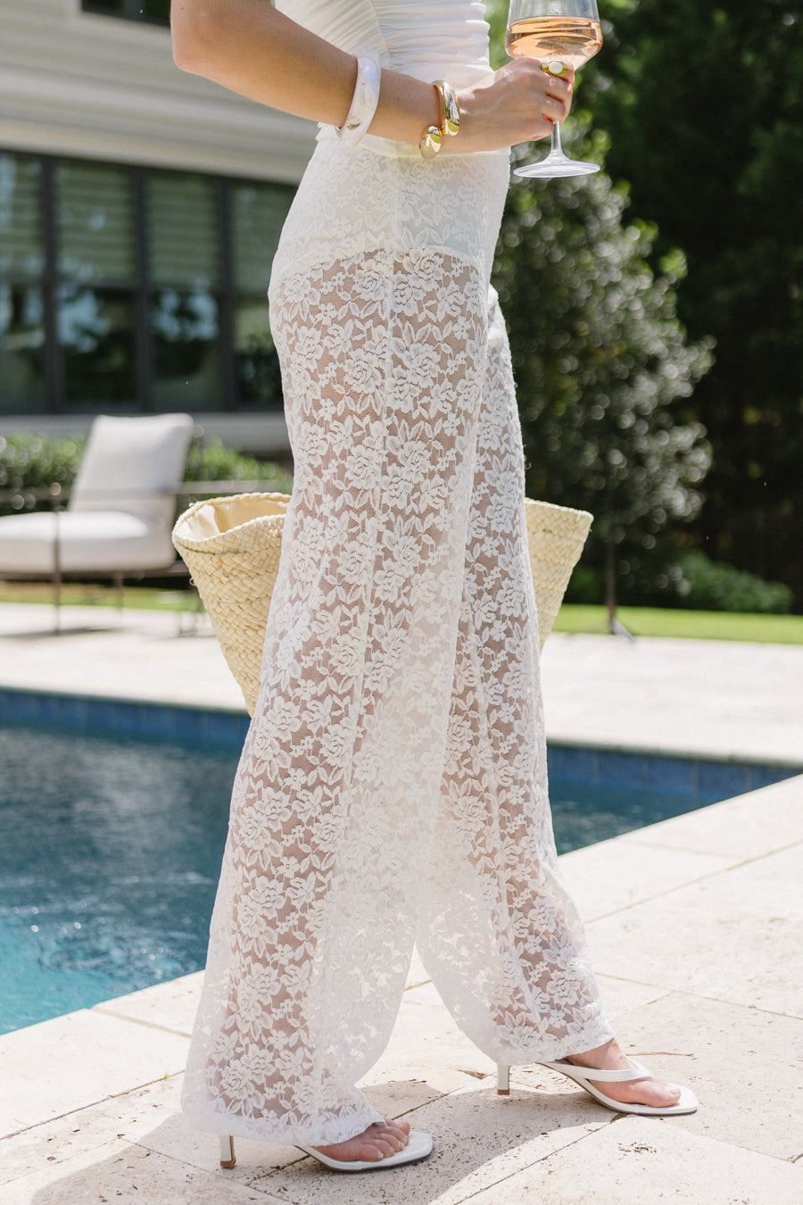 bohemian dress pants CFDRFGH Women's Boho Palazzo Pants Wide Leg Striped Pants High Waisted Lounge Drawstring Pants for Women Casual Holiday Trousers, Size: Small, White