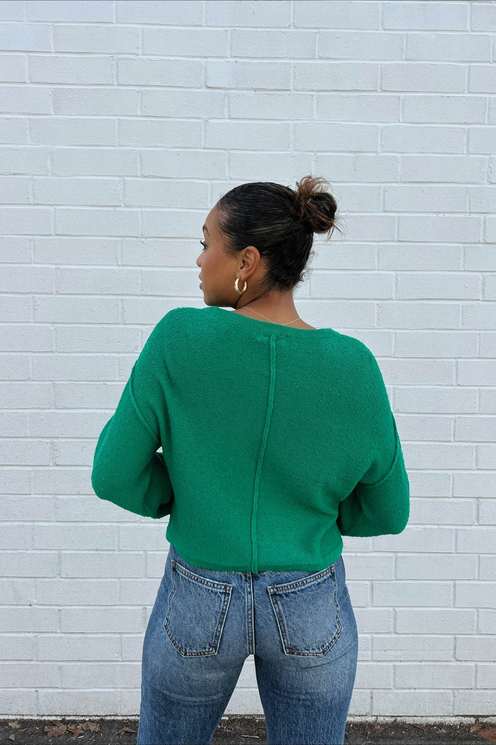 soft green sweater