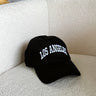 black LA baseball cap