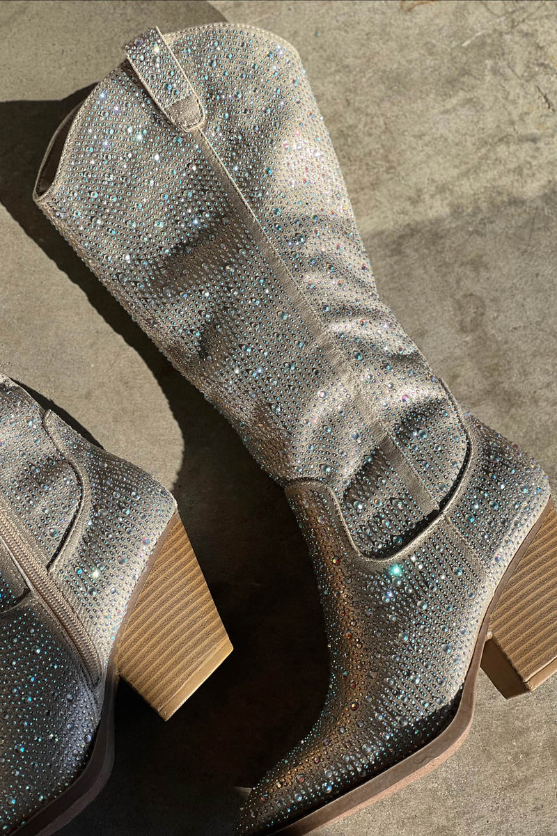 gold sparkle western boots