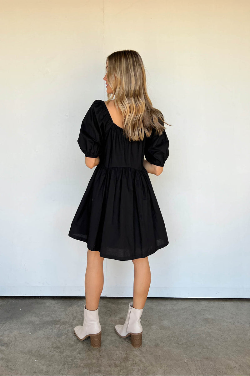 black babydoll style dress