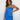 blue strapless satin mini dress