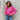 hot pink ribbed relaxed fit sweater with pocket on front
