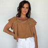 brown crop t-shirt