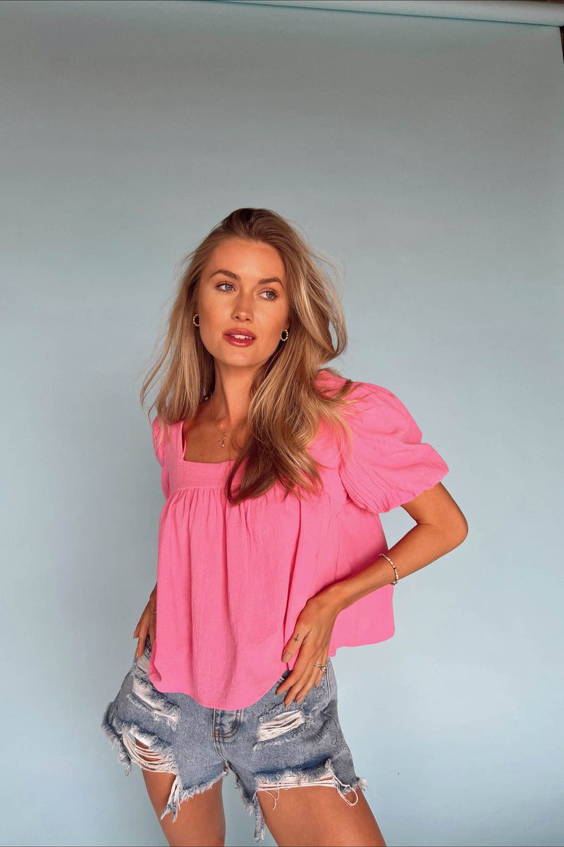 Light Pale Blush Pink Tiered Tunic - Casual Trendy Tunics – Shop