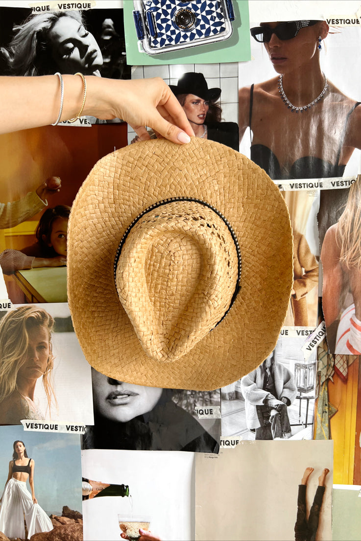 straw cowgirl hat