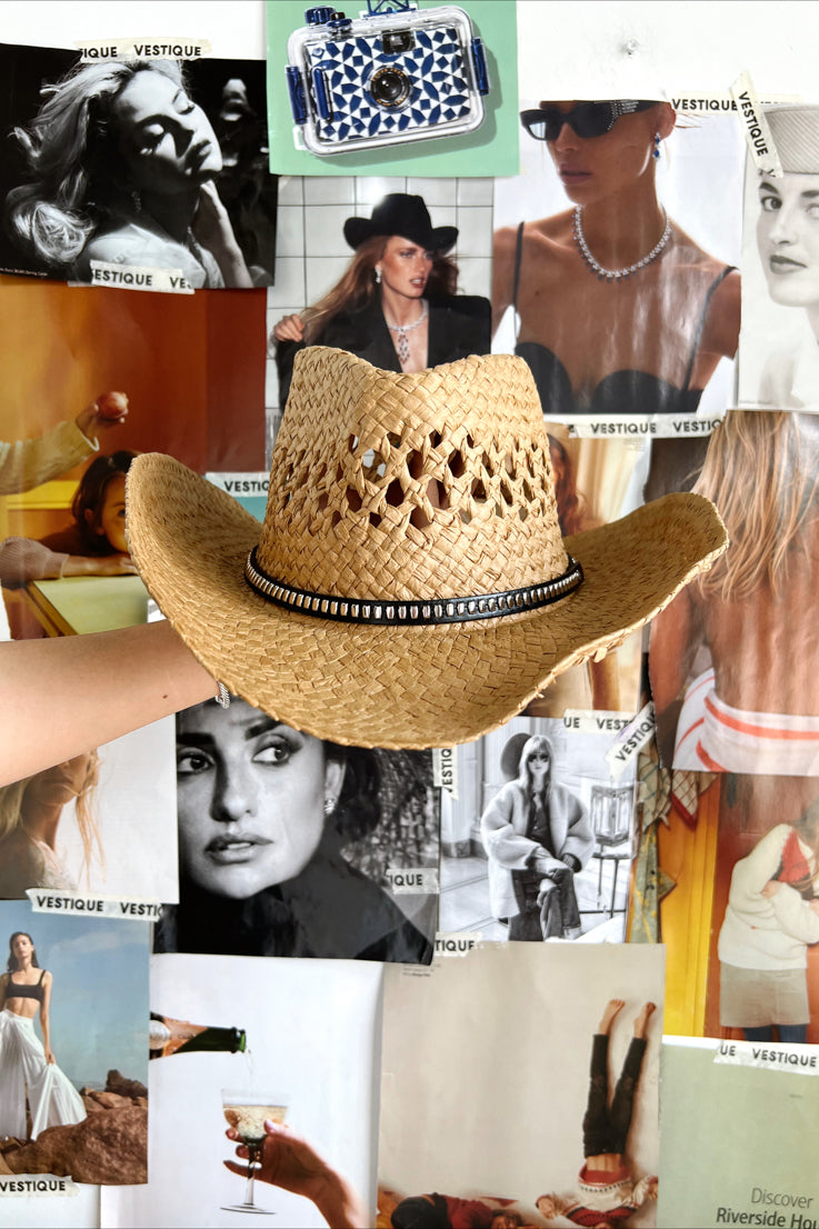 straw cowgirl hat