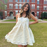 cream floral babydoll style dress