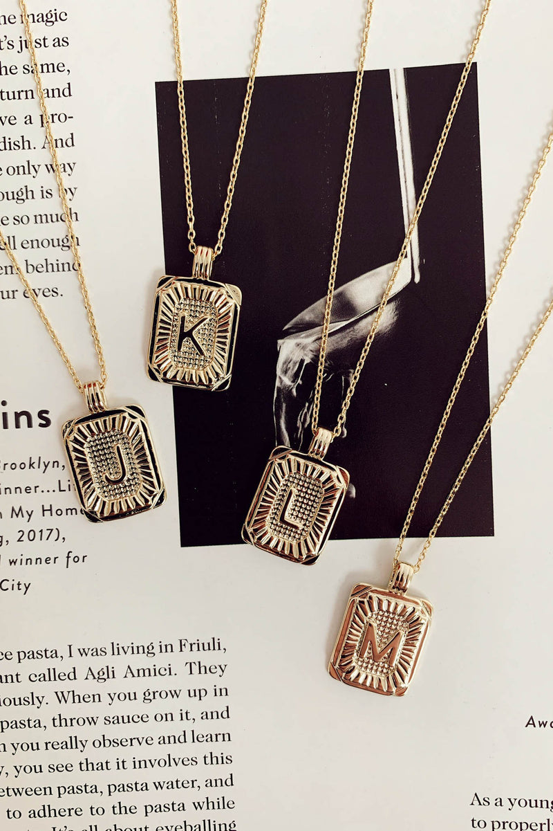 Ausyst Necklaces for Women Stainless Steel Square Letter Necklace Female  Gold Titanium 26 English Pendant Necklace Jewelry for Women on Sale  Clearance - Walmart.com
