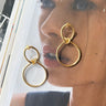 gold knot hoops