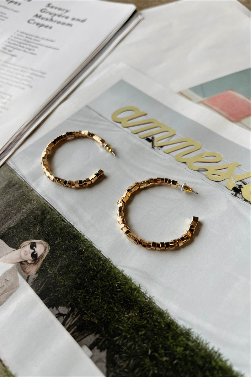 gold abstract hoops