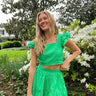 green set skirt