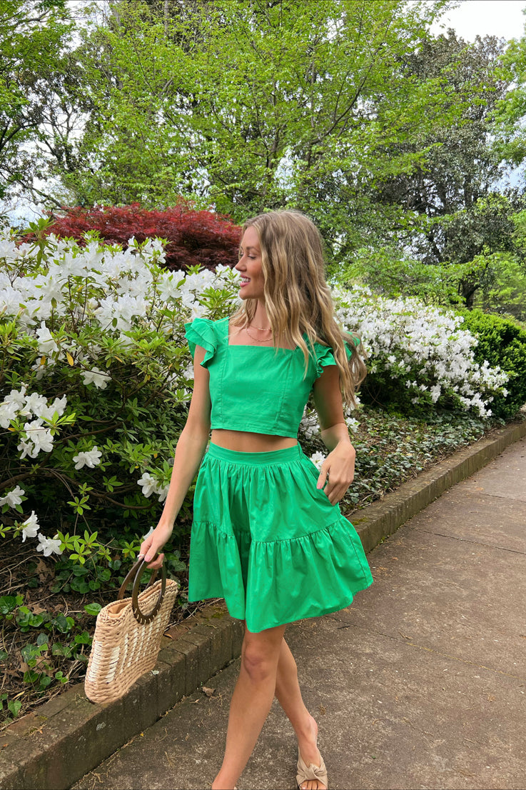 green set skirt