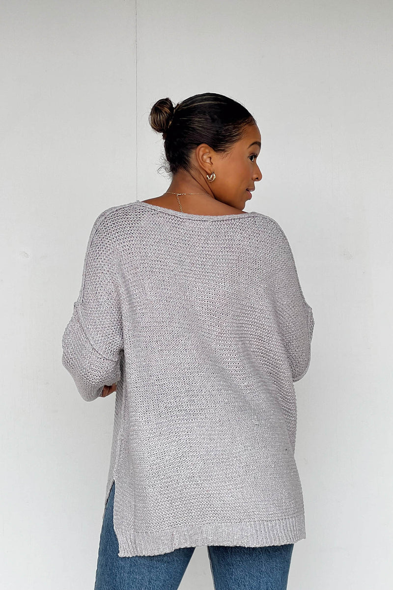 grey oversized sweater