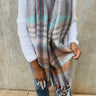 grey plaid scarf