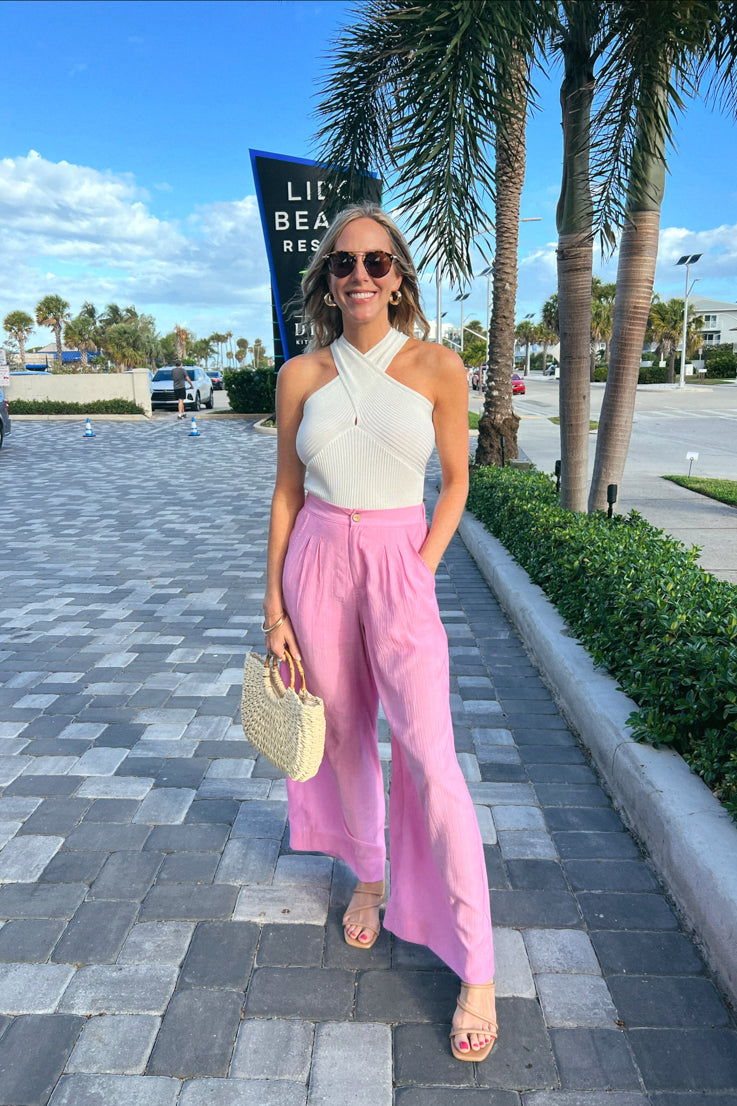 Dash of Darling  How to Style Pink Paisley Pants for Spring