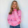 pink abstract wave design sweater 
