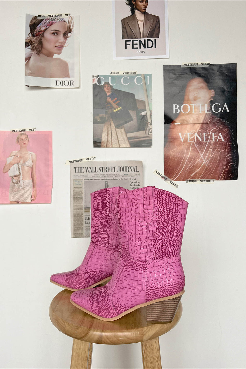 pink snakeskin boots
