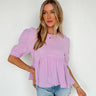 lavender babydoll top 