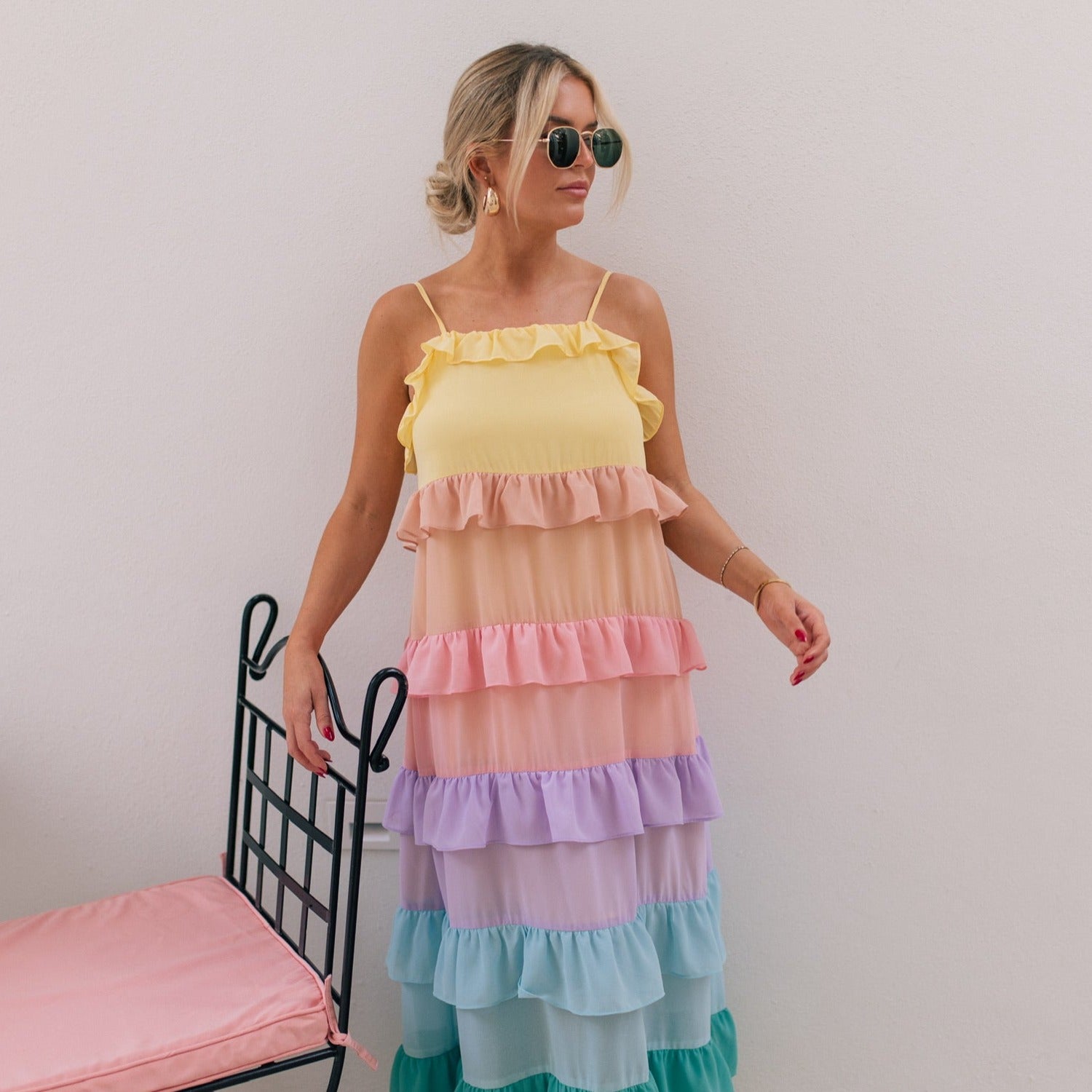 women pastel rainbow dress Amazon.com: STARCOVE Pastel Rainbow Long Sleeve Midi Dress with Pockets, Women Ombre Gradient Pink Tie Dye Casual Cute Designer Plus Size : Starcove: Clothing, Shoes & Jewelry