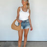 white lightweight tank top